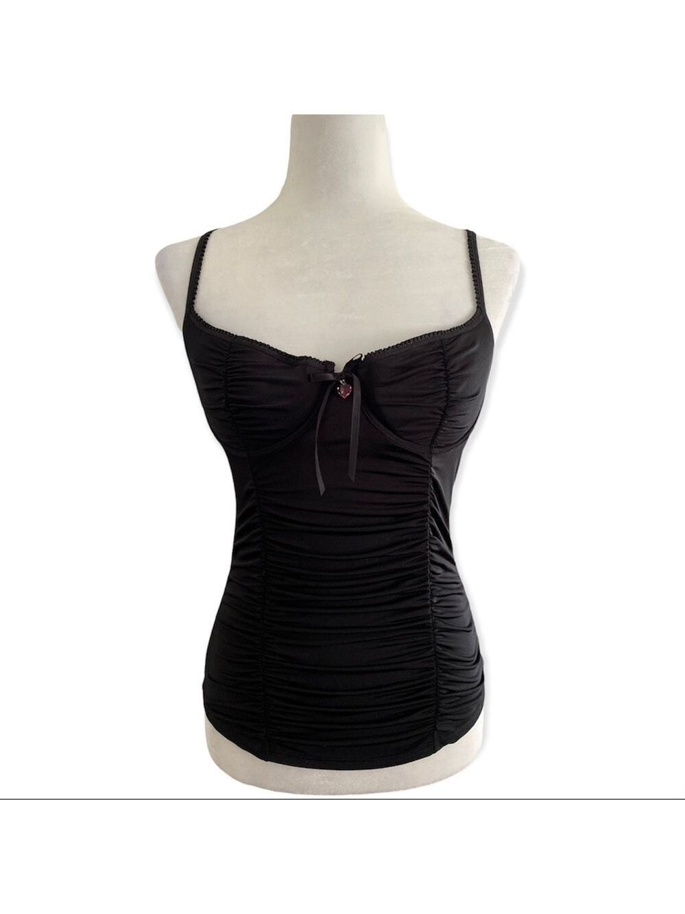 Vintage Pinterest famous Victoria’s Secret black cami top